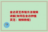 金边灵芝养殖方法视频讲解(如何在金边种植灵芝：视频教程)