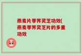 燕麦片荸荠灵芝功效(燕麦荸荠灵芝片的多重功效