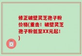 修正破壁灵芝孢子粉 价格(重击！破壁灵芝孢子粉低至XX元起！)