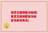 张灵芝园别墅法拍房(张灵芝园别墅被法拍 豪宅即将易主)