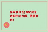 保定收灵芝(保定灵芝收购市场火爆，供需双旺)