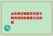 山东修正破壁灵芝孢子粉的功效和使用方法详解