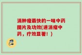 消肿瘤最快的一味中药图片及功效(速消瘤中药，疗效显著！)