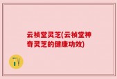 云祯堂灵芝(云祯堂神奇灵芝的健康功效)