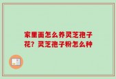 家里面怎么养灵芝孢子花？灵芝孢子粉怎么种