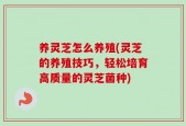 养灵芝怎么养殖(灵芝的养殖技巧，轻松培育高质量的灵芝菌种)