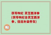 茯苓枸杞 灵芝西洋参(茯苓枸杞合灵芝西洋参，佳选补益养生)
