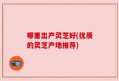 哪里出产灵芝好(优质的灵芝产地推荐)