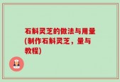 石斛灵芝的做法与用量(制作石斛灵芝，量与教程)