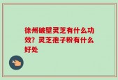 徐州破壁灵芝有什么功效？灵芝孢子粉有什么好处
