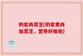 奶浆肉灵芝(奶浆煮肉加灵芝，营养好吸收)