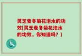 灵芝麦冬菊花泡水的功效(灵芝麦冬菊花泡水的功效，你知道吗？)