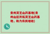 贵州灵芝山药基地(贵州山区开拓灵芝山药基地，助力农民增收)