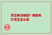 灵芝酶法破壁？破壁机打灵芝怎么做