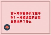 古人如何看待灵芝孢子粉？一段被遗忘的古老智慧揭示了什么