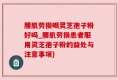 腰肌劳损喝灵芝孢子粉好吗_腰肌劳损患者服用灵芝孢子粉的益处与注意事项)