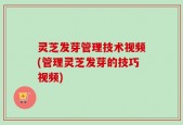 灵芝发芽管理技术视频(管理灵芝发芽的技巧视频)