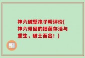 神六破壁孢子粉评价(神六带回的细菌存活与重生，破土而出！)