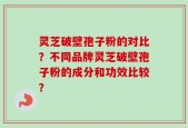 灵芝破壁孢子粉的对比？不同品牌灵芝破壁孢子粉的成分和功效比较？