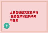 土黄色破壁灵芝孢子粉 独特色泽背后的功效与品质