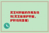 灵芝对肝脏的作用及功效(灵芝能保护肝脏，护肝功效显著)