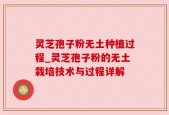 灵芝孢子粉无土种植过程_灵芝孢子粉的无土栽培技术与过程详解