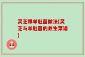 灵芝跟羊肚菌做法(灵芝与羊肚菌的养生菜谱)