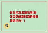 野生灵芝泡酒效果(野生灵芝酿制的酒有哪些健康功效？)