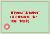 灵芝收购厂家有哪些厂(灵芝并购哪些厂家？详解厂家信息)