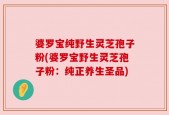 婆罗宝纯野生灵芝孢子粉(婆罗宝野生灵芝孢子粉：纯正养生圣品)