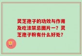 灵芝孢子的功效与作用及吃法禁忌图片一？灵芝孢子粉有什么好处？
