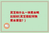 灵芝和什么一块煮水喝比较好(灵芝搭配何物煮水更佳？)