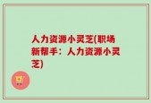 人力资源小灵芝(职场新帮手：人力资源小灵芝)