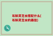 石斛灵芝水搭配什么(石斛灵芝水的最佳)