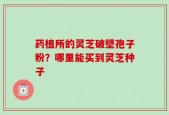 药植所的灵芝破壁孢子粉？哪里能买到灵芝种子