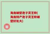 海南破壁孢子灵芝粉(海南特产孢子灵芝粉破壁好处大)