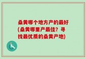 桑黄哪个地方产的最好(桑黄哪里产最佳？寻找最优质的桑黄产地)