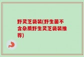 野灵芝袋装(野生菌不含杂质野生灵芝袋装推荐)