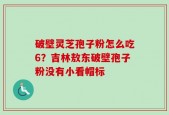 破壁灵芝孢子粉怎么吃6？吉林敖东破壁孢子粉没有小看帽标