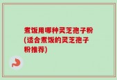 煮饭用哪种灵芝孢子粉(适合煮饭的灵芝孢子粉推荐)