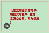 北芝堂破壁灵芝孢子(破壁灵芝孢子  北芝堂源自自然，助力健康)