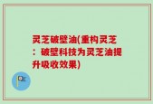 灵芝破壁油(重构灵芝：破壁科技为灵芝油提升吸收效果)