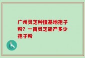 广州灵芝种植基地孢子粉？一亩灵芝能产多少孢子粉