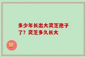 多少年长出大灵芝孢子了？灵芝多久长大