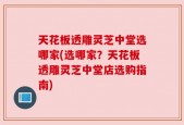 天花板透雕灵芝中堂选哪家(选哪家？天花板透雕灵芝中堂店选购指南)