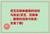 灵芝花旗参鹿茸的功效与禁忌(灵芝、花旗参、鹿茸的功效与禁忌：全面了解)