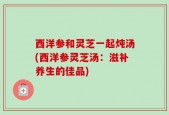 西洋参和灵芝一起炖汤(西洋参灵芝汤：滋补养生的佳品)