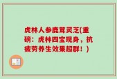 虎林人参鹿茸灵芝(重磅：虎林四宝现身，抗疲劳养生效果超群！)