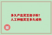 多久产出灵芝孢子粉？人工种植灵芝多久成熟