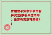 甘肃省平凉市华亭市有种灵芝的吗(平凉华亭：是否有灵芝可采摘？)